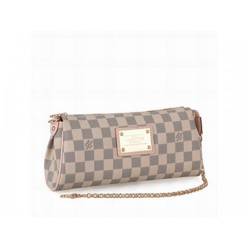 Spojka Louis Vuitton N55214 Damier Azur Canvas Eva