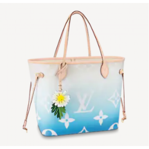 Kabelka Louis Vuitton NEVERFULL MM M45678 modrá