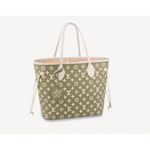 Kabelka Louis Vuitton NEVERFULL MM M46103 Khaki zelená