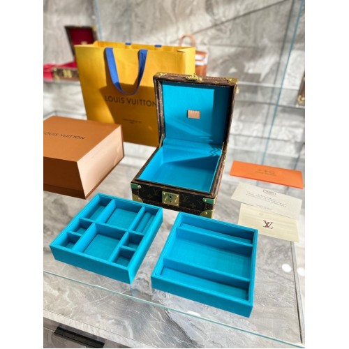 Pouzdro na šperky Louis Vuitton PĚKNÉ M44185 světle modré