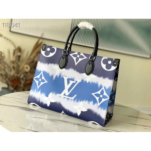 Kabelka Louis Vuitton ONTHEGO MM M45118 modrá