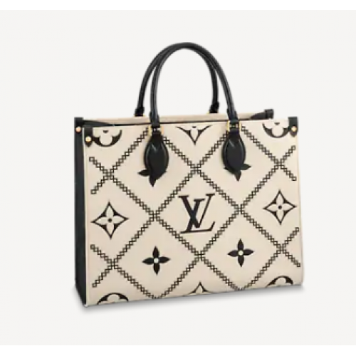 Kabelka Louis Vuitton ONTHEGO MM M46016 krémově béžová