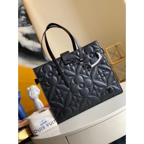 Originální kožená taška Louis Vuitton ONTHEGO M60725 černá