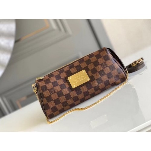 Louis Vuitton Originální spojka Damier Ebene Canvas Eva N55213