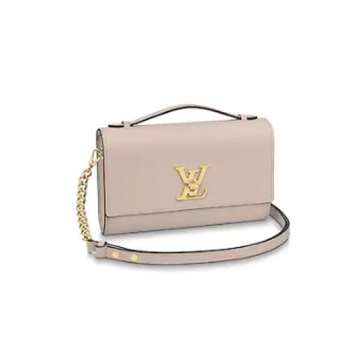 Louis Vuitton Original Grain telecí kůže LOCKME CLUTCH M56087 Taupe