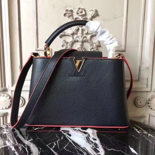 Louis Vuitton originální kožené kabelky CAPUCINES BB M54419 černá