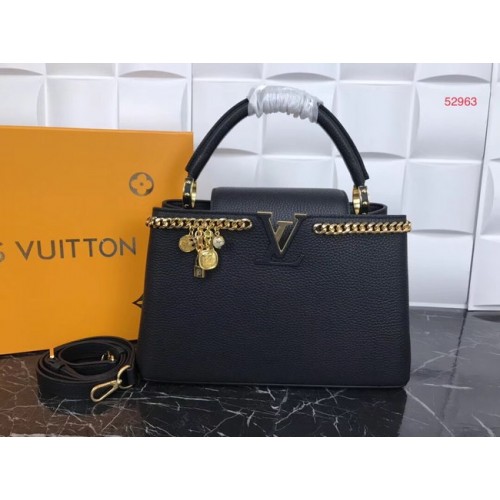 Louis Vuitton originální kožené CAPUCINES PM M52963 černá