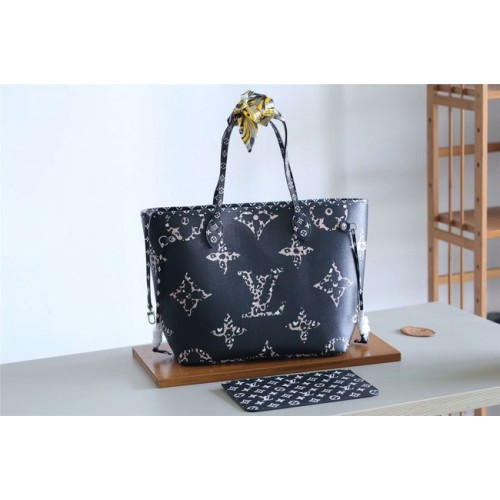 Louis Vuitton originální monogram plátěná taška NEVERFULL M41177 černá