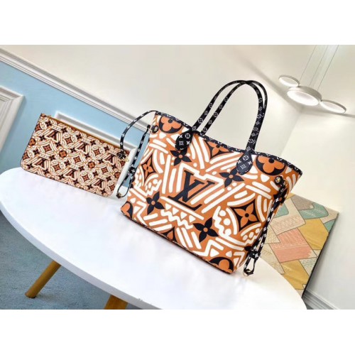 Louis Vuitton originální monogram plátěná taška NEVERFULL M44676 žlutá