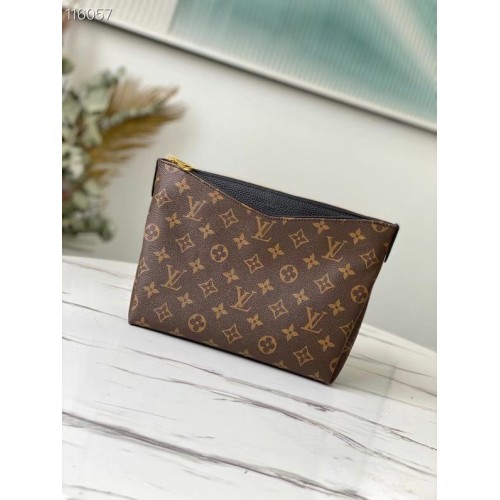 Louis Vuitton originální monogramová plátěná kabelka se zipem M64125 černá