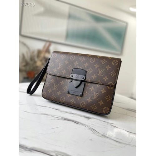 Louis Vuitton originální monogramová plátěná kabelka se zipem M80560 černá