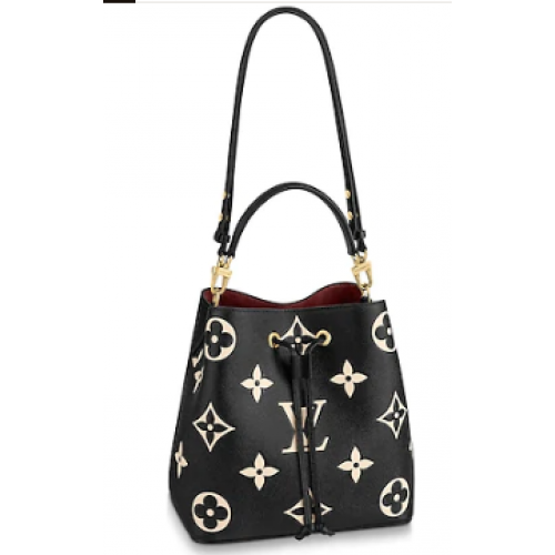 Originální monogram Louis Vuitton Empreinte NEONOE M45497 ČERNÁ
