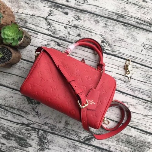 Louis Vuitton originální monogram Empreinte Speedy 42401 červený