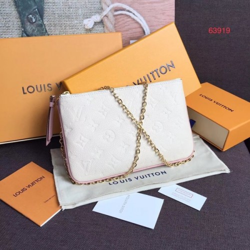 Louis Vuitton DVOJITÁ KAŠE NA ZIP M63919 bílá