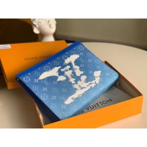 Louis Vuitton POCHETTE VOYAGE MM M45480 Modrá