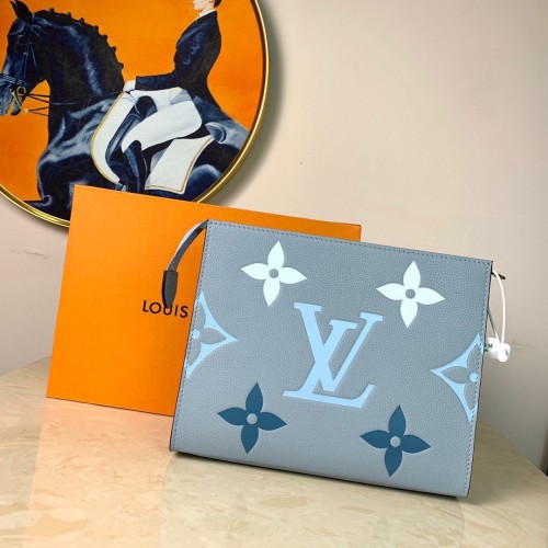 Louis Vuitton POCHETTE VOYAGE MM M80504 Modrý šafrán