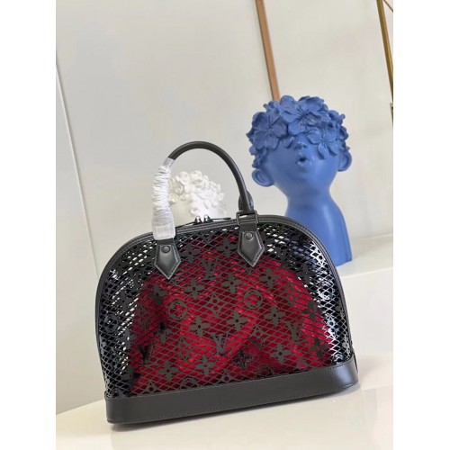 Kabelka Louis Vuitton Lakovaná telecí kůže Alma PM M20355 Černá