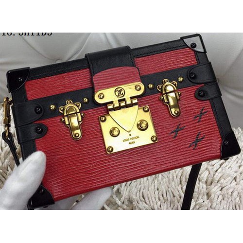 Louis Vuitton Petite Malle Epi kožená taška M94219 červená