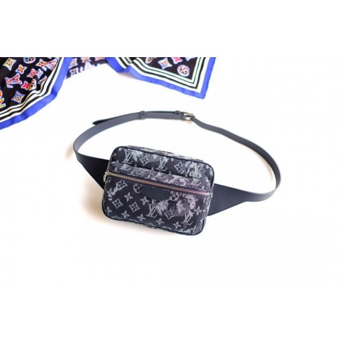Ledvinka Louis Vuitton SAC OUTDOOR Džínová M57281 Černá