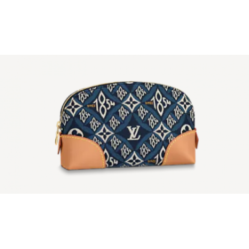 Louis Vuitton OD 1854 POCHETTE COSMETIQUE M80307 modrá