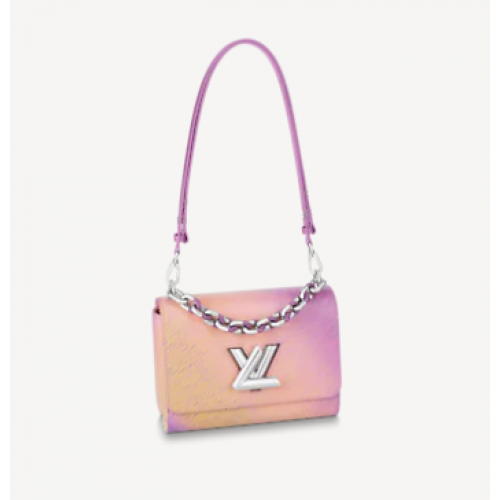 Kabelka Louis Vuitton TWIST MM M59894, oranžová, gradientní
