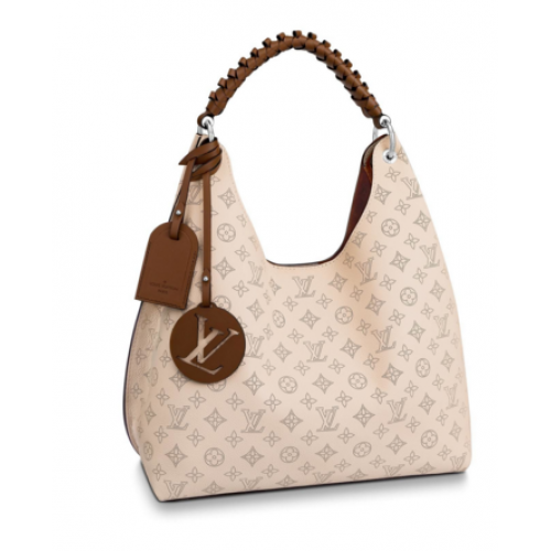 Originální kabelka Louis Vuitton CARMEL M53188 krémová