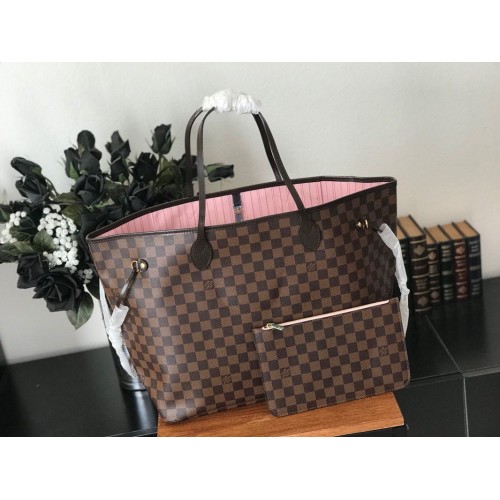 Louis Vuitton originál Damier Ebene Canvas Neverfull GM N51106 Red
