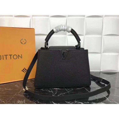Originální elegantní kabelka Louis Vuitton Capucines BB M94517 černá