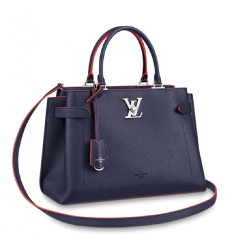 Originální kabelka Louis Vuitton LOCKME DAY M53730 Marine Rouge