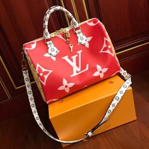 Louis Vuitton originální kabelka SPEEDY 30 BANDOULIERE M40391 červená