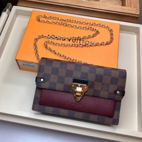Louis Vuitton originální VAVIN CHAIN WALLET N60237 Lie de Vin
