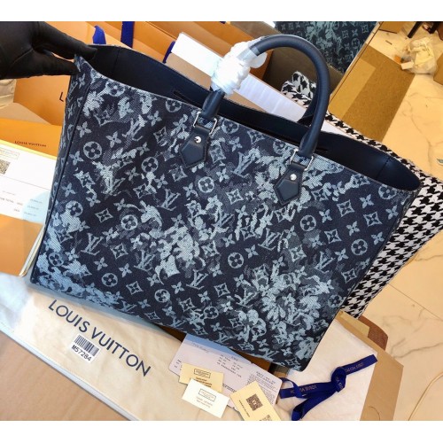 Louis Vuitton Monogram Pastel Nior Grand Sac Denim Bag M57284 Černá