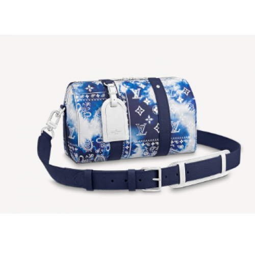 Kabelka Louis Vuitton CITY KEEPALL M20555 Modrá