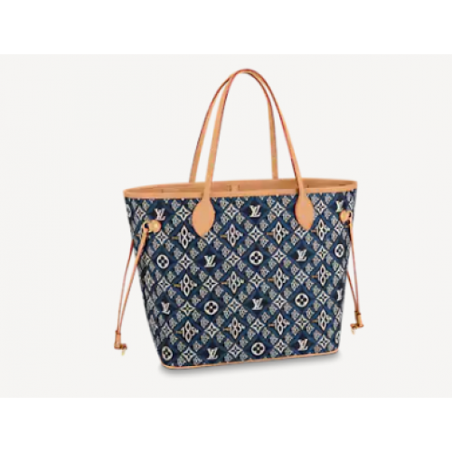 Kabelka Louis Vuitton SINCE 1854 NEVERFULL MM M57484 modrá