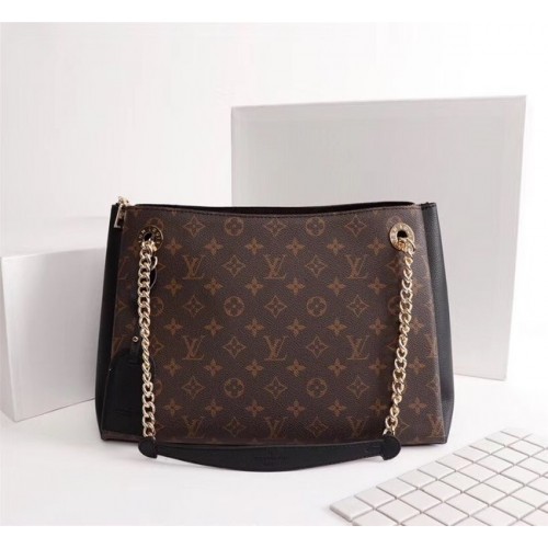 Plátěná kabelka Louis Vuitton s monogramem SURENE MM M43755 černá