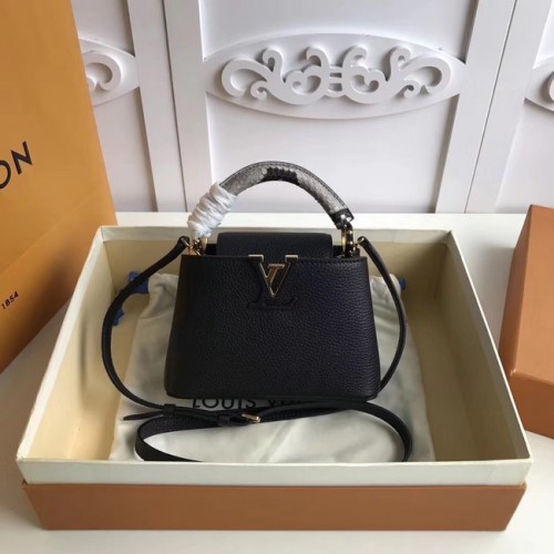 Originální kabelka Louis Vuitton CAPUCINES MINI N94047 černá