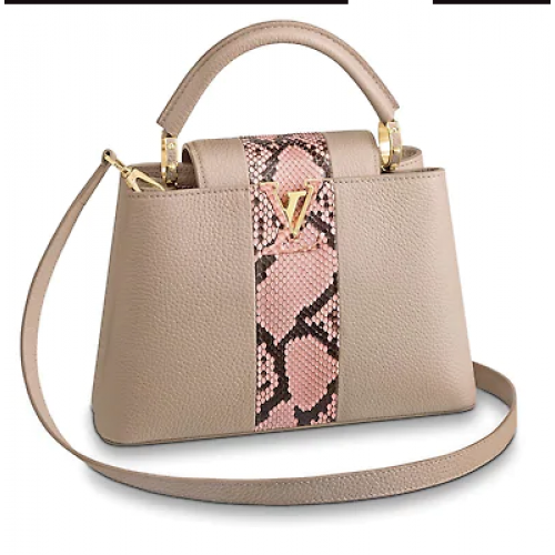 Originální kabelka Louis Vuitton CAPUCINES N94220 šedá