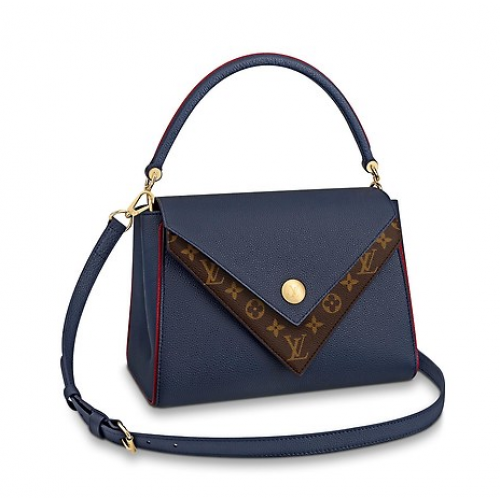 Louis Vuitton originální kabelka DOUBLE V M55022 modrá