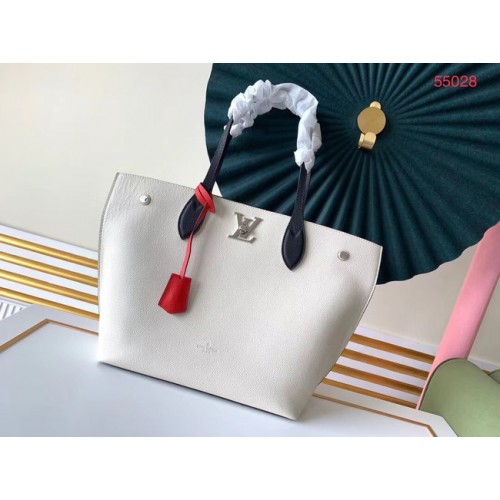 Originální kabelka Louis Vuitton LOCKME GO M55028 bílá