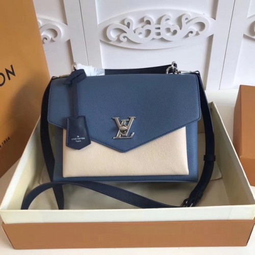 Originální kabelka Louis Vuitton MY LOCKME M54849 modrobílá