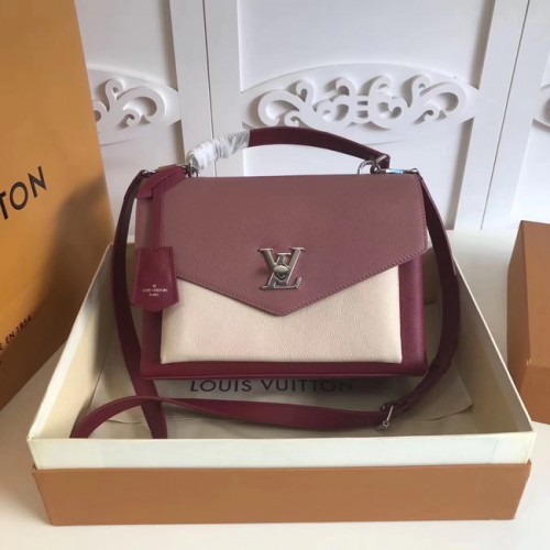 Originální kabelka Louis Vuitton MY LOCKME M54849 růžová a bílá