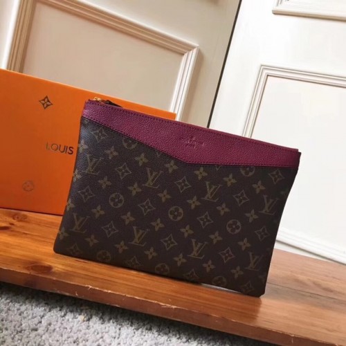Originální plátěná taška Louis Vuitton Monogram DAILY POUCH M62048 Bordeaux