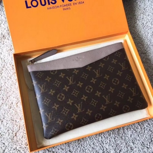 Originální plátěná taška Louis Vuitton Monogram DAILY POUCH M62048 šedá