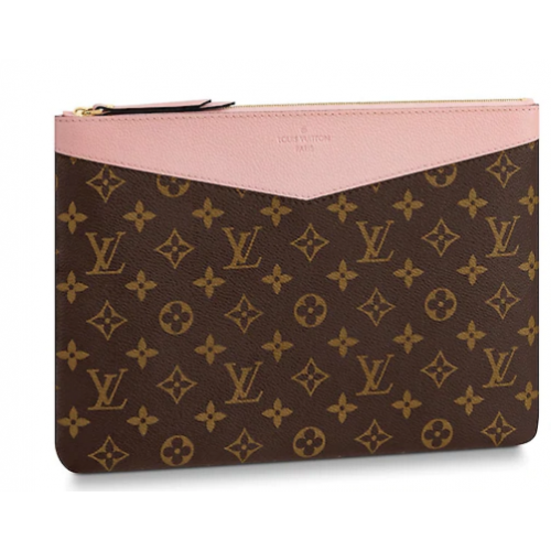 Originální plátěná taška Louis Vuitton Monogram DAILY POUCH M62048 růžová