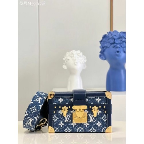 Originální kabelka Louis Vuitton PETITE MALLE M59717 modrá