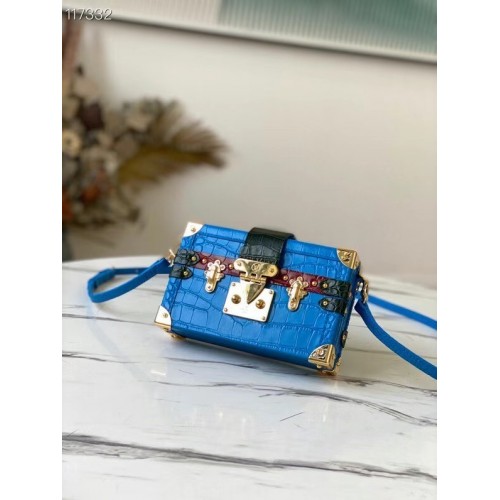 Originální kabelka Louis Vuitton PETITE MALLE N92049 modrá