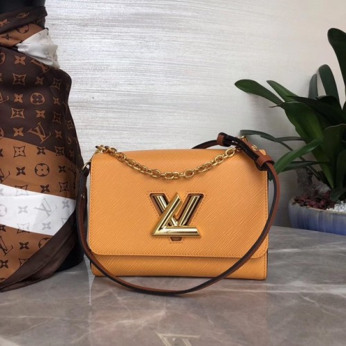 Originální kabelka Louis Vuitton TWIST MM M53597 žlutá