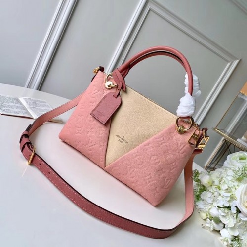 Originální kabelka Louis Vuitton V TOTE BB M44397 růžová a béžová