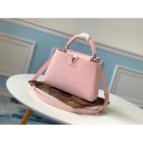 Louis Vuitton originální krokodýlí CAPUCINES PM M94587 Eau de Rose