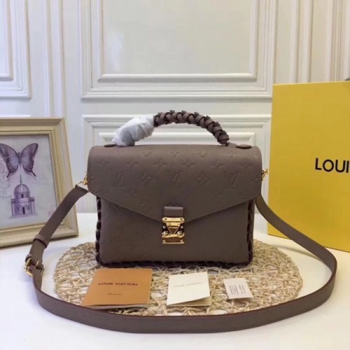 Louis Vuitton originální kabelka s monogramovým potiskem Metis M43941 šedá